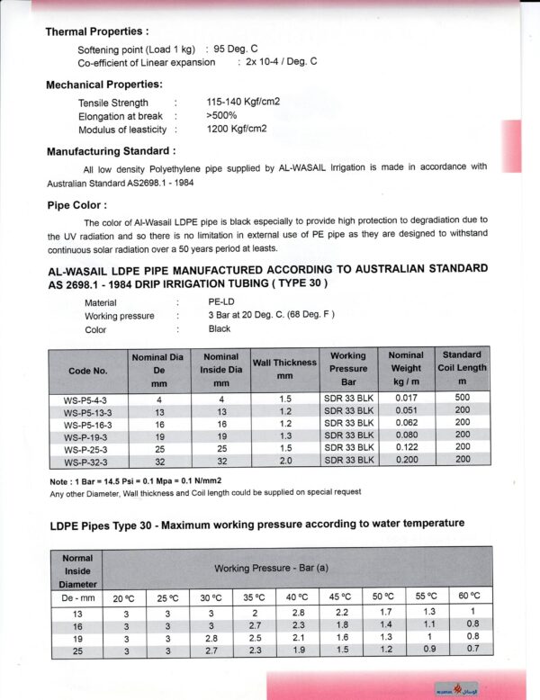 LDPE LDPE PIPE  Click For Details